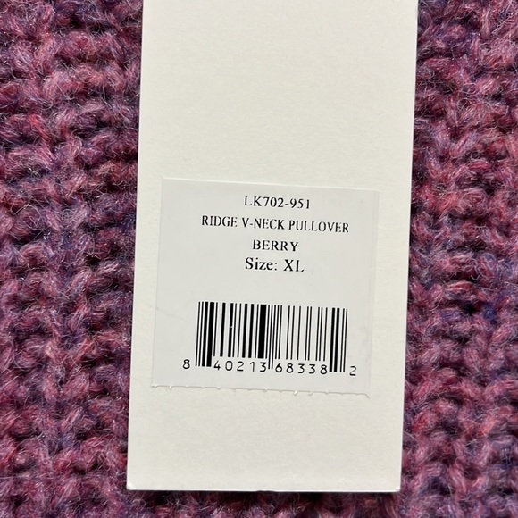 LoveShackFancy Ridge Embroidered Recycled Knitted Sweater Jumper Size XL Magenta - Picture 12 of 13